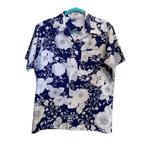 Vtg 60's/70's Hawaiian Surf Shirt G.V.H. Hawaiiprint Fabric Sz L/XL Men Unisex